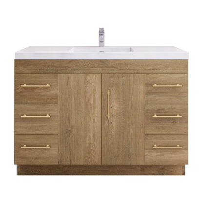 Elsa 48" Freestanding Bathroom Vanity with Reinforced Acrylic Integrated Sink Top