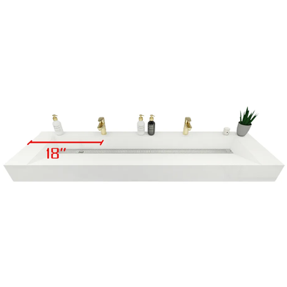 Felix Acrylic Integrated Ramp Sink Vanity Top