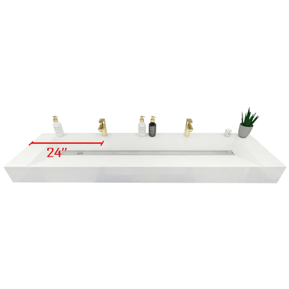 Felix Acrylic Integrated Ramp Sink Vanity Top