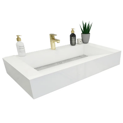 Felix Acrylic Integrated Ramp Sink Vanity Top