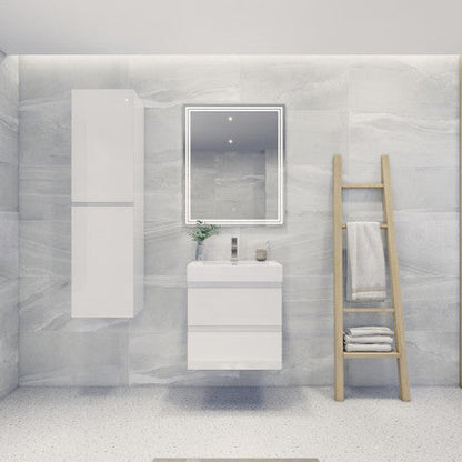 Fortune 24" Wall Mounted Bathroom Vanity with Reinforced Acrylic Integrated Sink Top