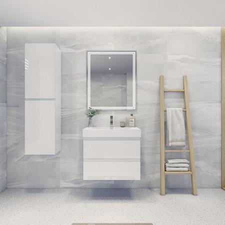 Fortune 30" Wall Mounted Bathroom Vanity with Reinforced Acrylic Integrated Sink Top