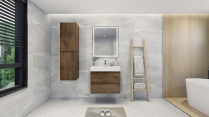 Fortune 30" Wall Mounted Bathroom Vanity with Reinforced Acrylic Integrated Sink Top