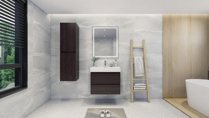 Fortune 30" Wall Mounted Bathroom Vanity with Reinforced Acrylic Integrated Sink Top