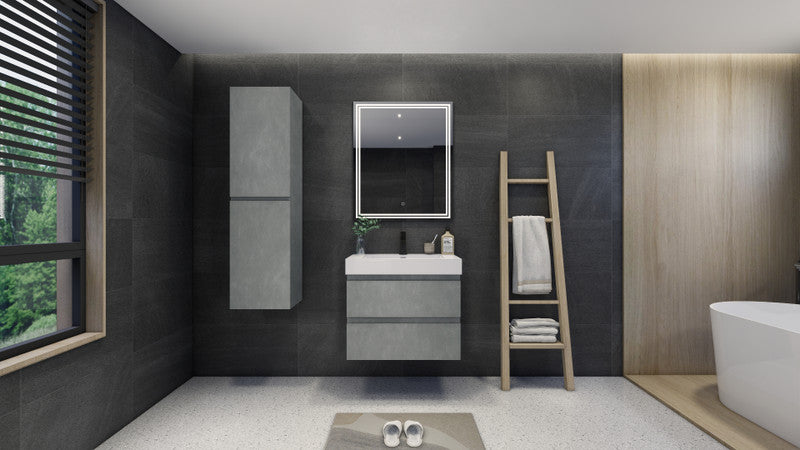Fortune 30" Wall Mounted Bathroom Vanity with Reinforced Acrylic Integrated Sink Top