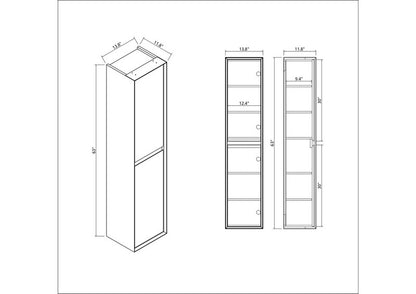Kingdee 14" Wall Mounted Linen Cabinet