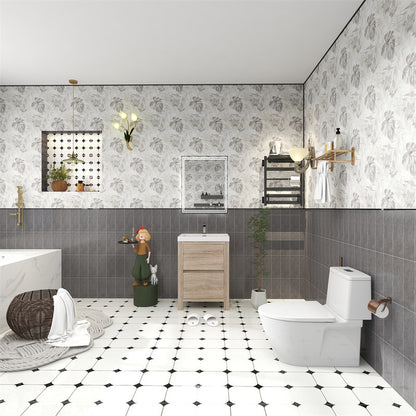 Louis 24" Freestanding Bathroom Vanity with Reinforced Acrylic Integrated Sink Top
