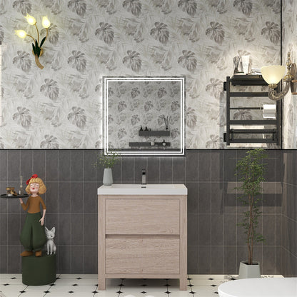 Louis 30" Freestanding Bathroom Vanity with Reinforced Acrylic Integrated Sink Top