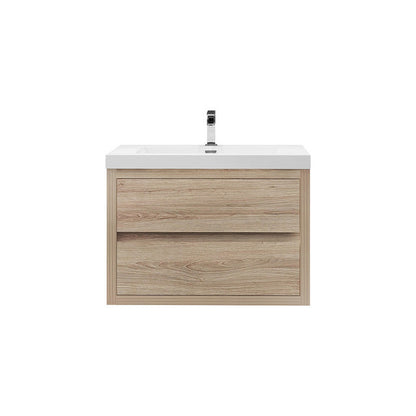 Louis 30" Wall Mounted Bathroom Vanity with Reinforced Acrylic Integrated Sink Top