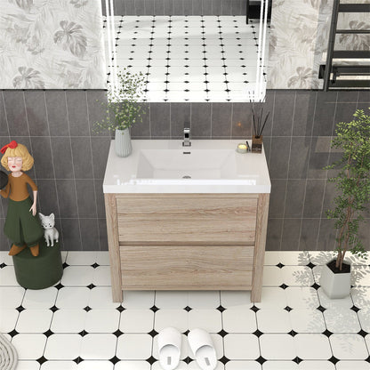 Louis 36" Freestanding Bathroom Vanity with Reinforced Acrylic Integrated Sink Top