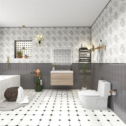 Louis 36" Wall Mounted Bathroom Vanity with Reinforced Acrylic Integrated Sink Top