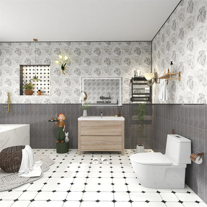 Louis 42" Freestanding Bathroom Vanity with Reinforced Acrylic Integrated Sink Top