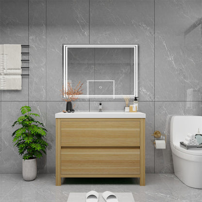 Louis 42" Freestanding Bathroom Vanity with Reinforced Acrylic Integrated Sink Top