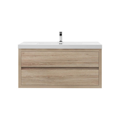 Louis 42" Wall Mounted Bathroom Vanity with Reinforced Acrylic Integrated Sink Top