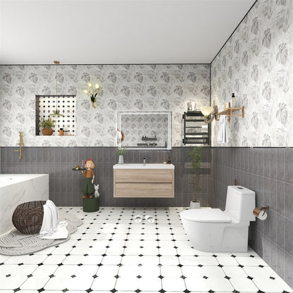 Louis 42" Wall Mounted Bathroom Vanity with Reinforced Acrylic Integrated Sink Top