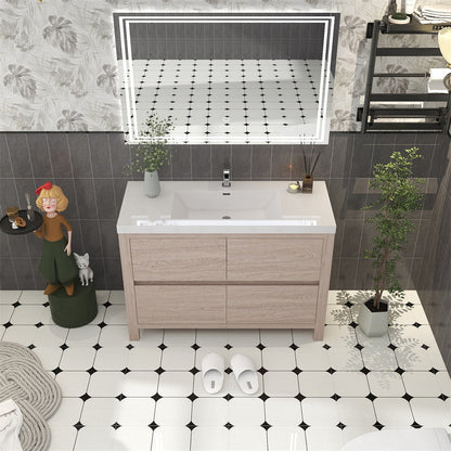 Louis 48" Freestanding Bathroom Vanity with Reinforced Acrylic Integrated Sink Top