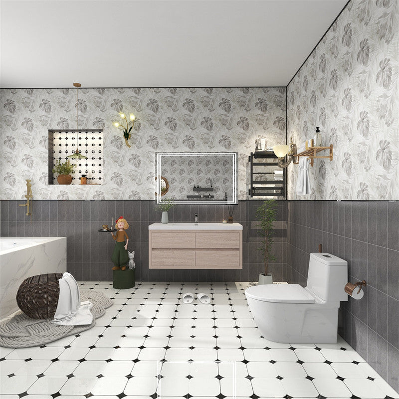Louis 48" Wall Mounted Bathroom Vanity with Reinforced Acrylic Integrated Sink Top