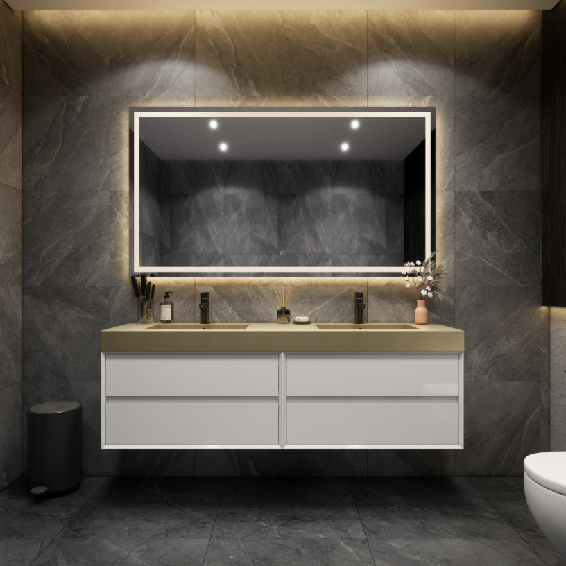 Max Stainless Steel Integrated Sink Vanity Top