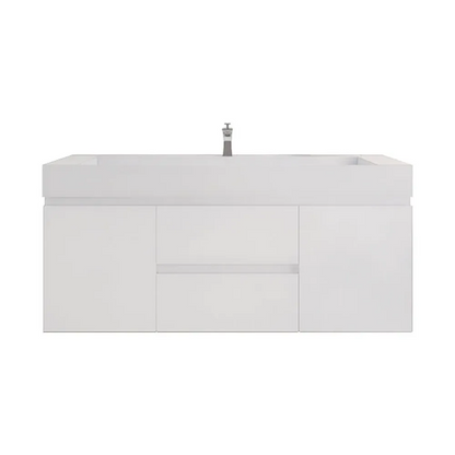 Monterey 60" Wall Mounted Bathroom Vanity with Reinforced Acrylic Integrated Sink Top
