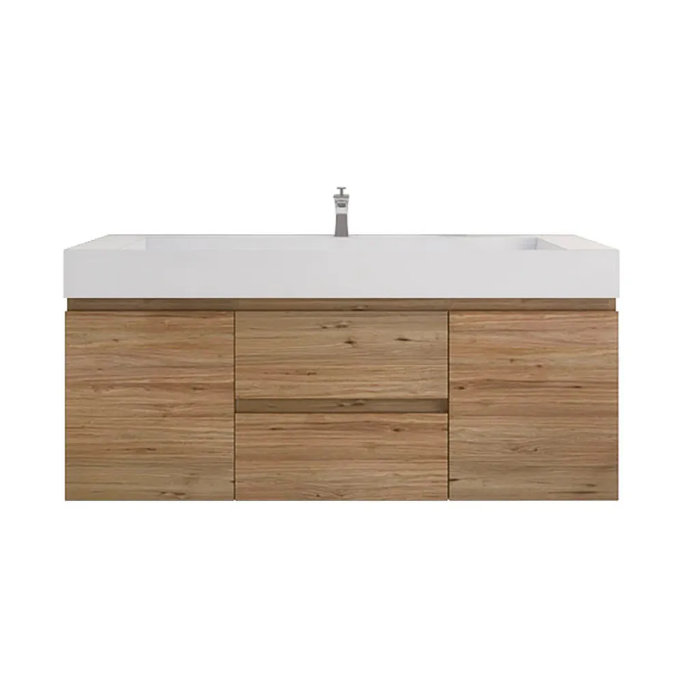 Monterey 60" Wall Mounted Bathroom Vanity with Reinforced Acrylic Integrated Sink Top