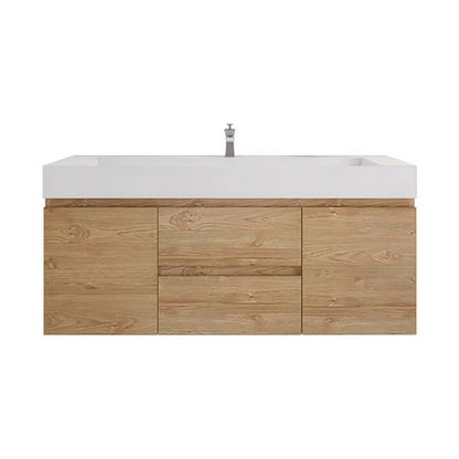 Monterey 60" Wall Mounted Bathroom Vanity with Reinforced Acrylic Integrated Sink Top