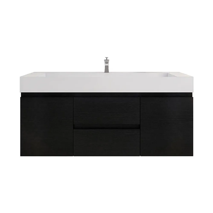 Monterey 60" Wall Mounted Bathroom Vanity with Reinforced Acrylic Integrated Sink Top