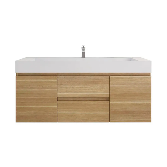 Monterey 60" Wall Mounted Bathroom Vanity with Reinforced Acrylic Integrated Sink Top