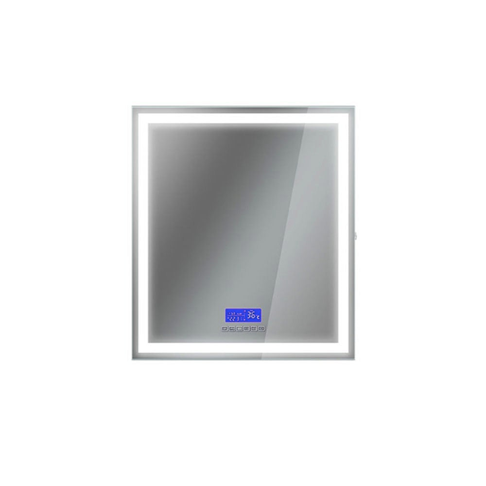 Moreno Florence 31 inch by 35.5 inch LED Mirror with Bluetooth, Time & Temperature Display
