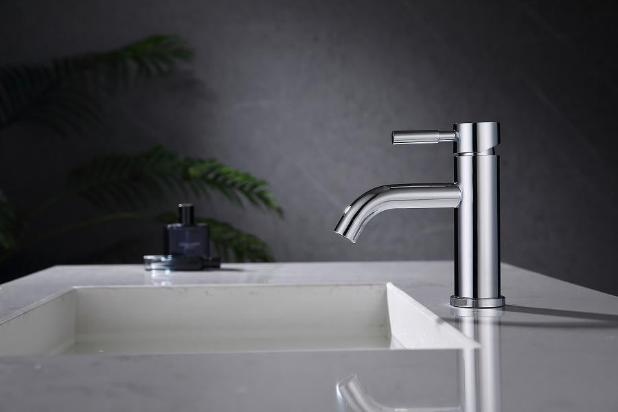 Nelli Classic Single Hole Bathroom Lavatory Faucet, Solid Brass