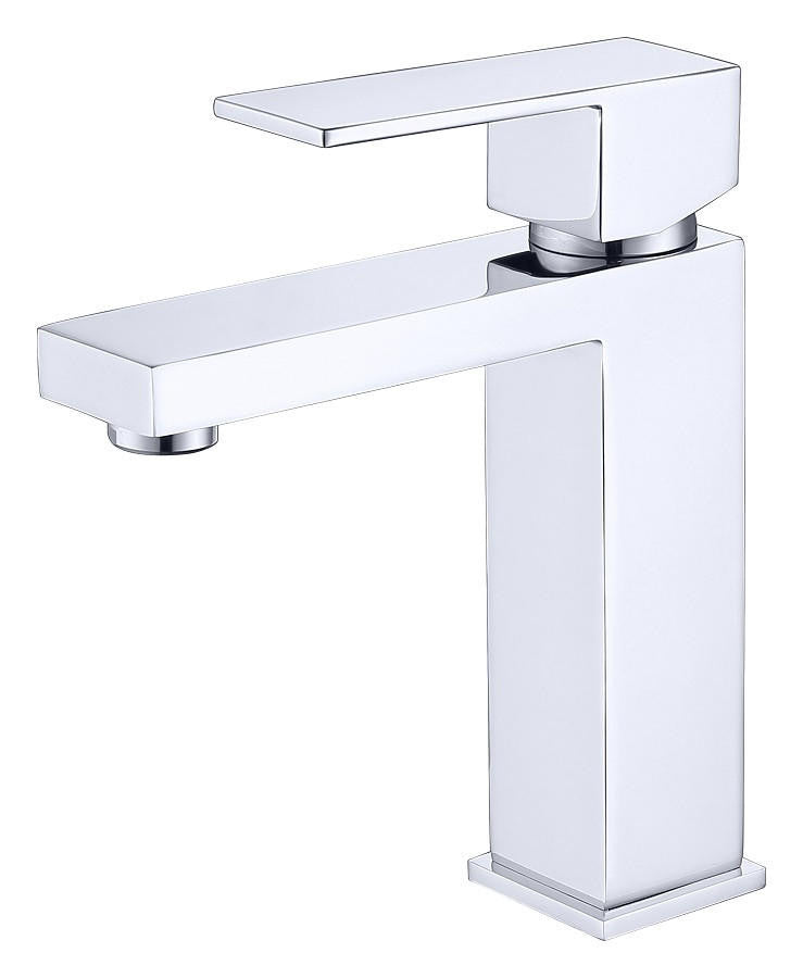 Nelli Rigid Spout Single Hole Bathroom Lavatory Faucet in Solid Brass