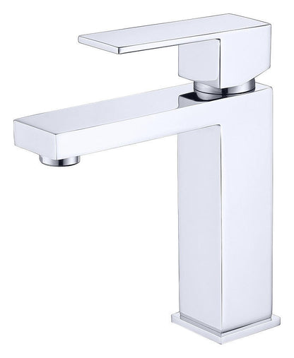 Nelli Rigid Spout Single Hole Bathroom Lavatory Faucet in Solid Brass
