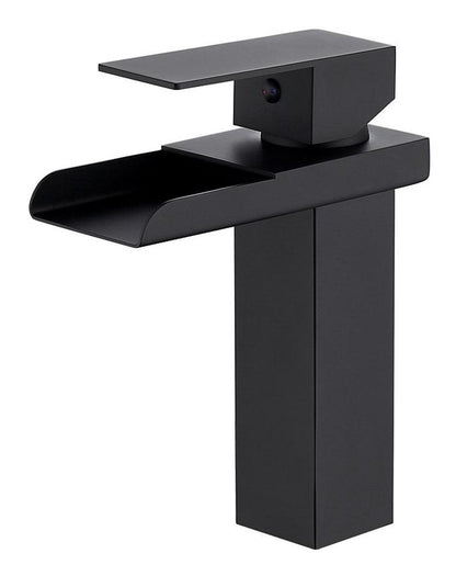 Nelli Waterfall Bathroom Lavatory Faucet, Solid Brass body, single hole installation
