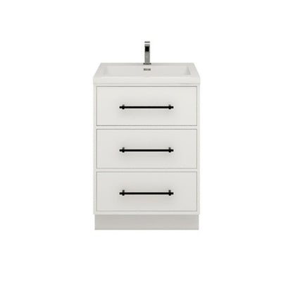 Victoria 24" Freestanding Bathroom Vanity with Reinforced Acrylic Integrated Sink Top