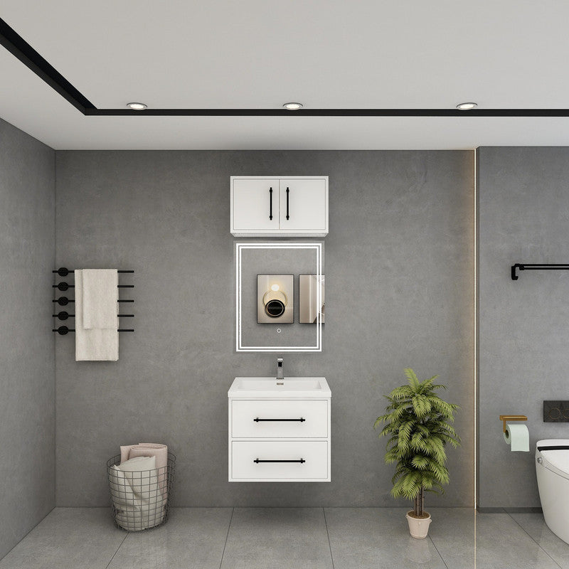 Victoria 24" Wall Mounted Bathroom Vanity with Acrylic Integrated Sink Top