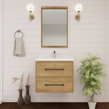 Victoria 24" Wall Mounted Bathroom Vanity with Acrylic Integrated Sink Top