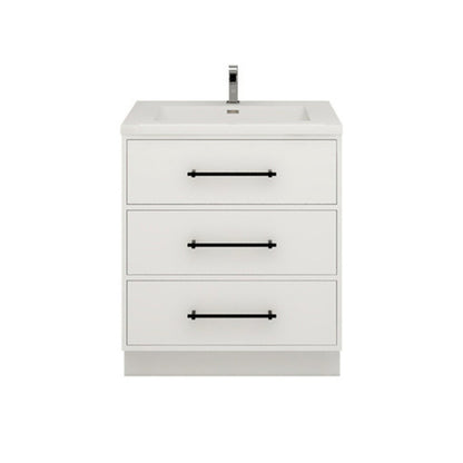 Victoria 30" Freestanding Bathroom Vanity with Reinforced Acrylic Integrated Sink Top