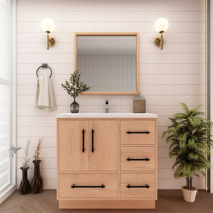 Victoria 36" Freestanding Bathroom Vanity with Reinforced Acrylic Integrated Sink Top