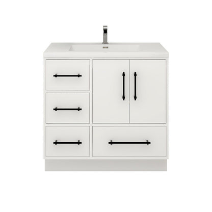 Victoria 36" Freestanding Bathroom Vanity with Reinforced Acrylic Integrated Sink Top