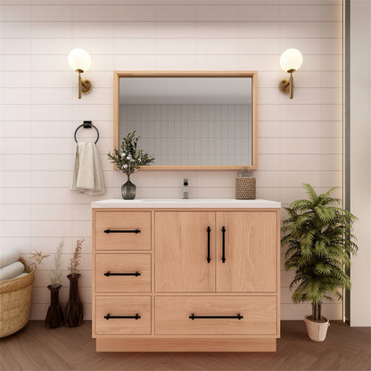 Victoria 42" Freestanding Bathroom Vanity with Reinforced Acrylic Integrated Sink Top