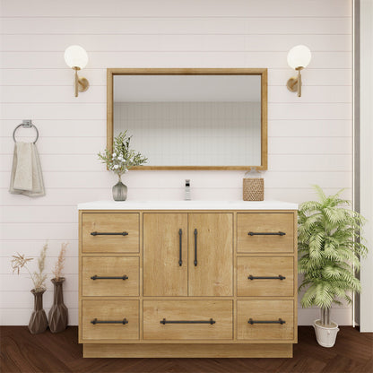 Victoria 48" Freestanding Bathroom Vanity with Reinforced Acrylic Integrated Sink Top