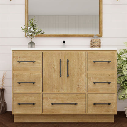 Victoria 48" Freestanding Bathroom Vanity with Reinforced Acrylic Integrated Sink Top