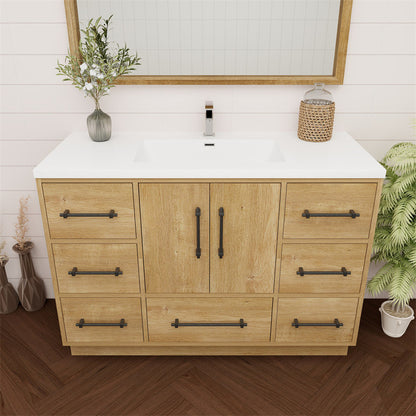 Victoria 48" Freestanding Bathroom Vanity with Reinforced Acrylic Integrated Sink Top