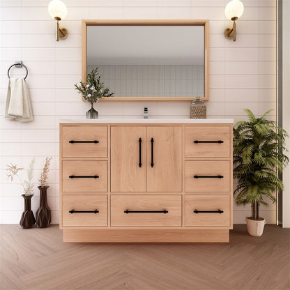 Victoria 48" Freestanding Bathroom Vanity with Reinforced Acrylic Integrated Sink Top