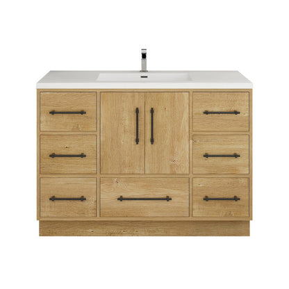 Victoria 48" Freestanding Bathroom Vanity with Reinforced Acrylic Integrated Sink Top