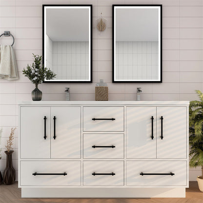 Victoria 60" Freestanding Bathroom Vanity with Reinforced Acrylic Integrated Sink Top
