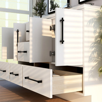 Victoria 60" Freestanding Bathroom Vanity with Reinforced Acrylic Integrated Sink Top