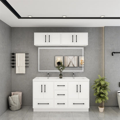 Victoria 60" Freestanding Bathroom Vanity with Reinforced Acrylic Integrated Sink Top