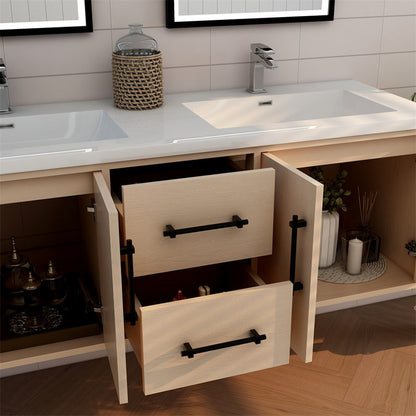 Victoria 60" Wall Mounted Bathroom Vanity with Reinforced Acrylic Integrated Sink Top