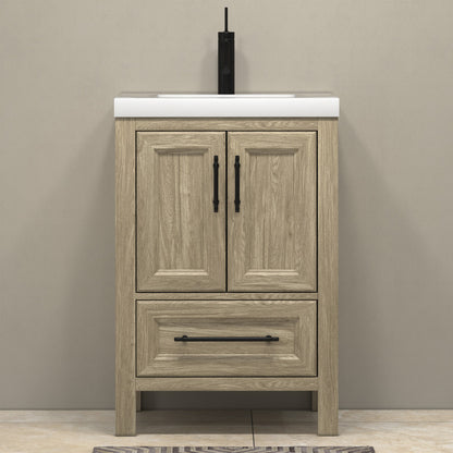 VIV 24" Freestanding Bathroom Vanity with Reinforced Acrylic Integrated Sink Top