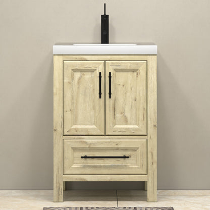 VIV 24" Freestanding Bathroom Vanity with Reinforced Acrylic Integrated Sink Top